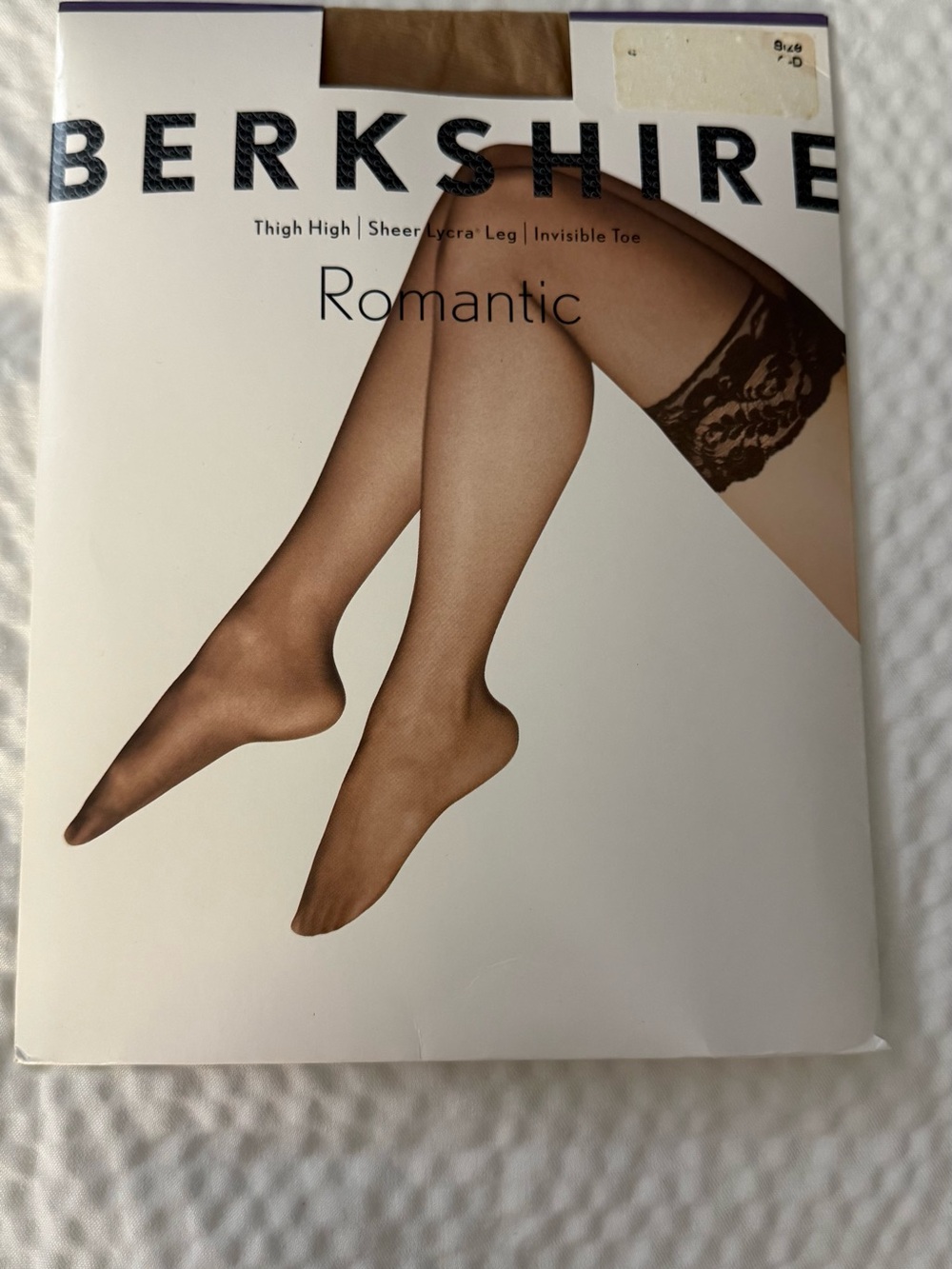 Berkshire Romantic Lace Top Thigh High Stockings C-D Nude Sheer NIP Romantic